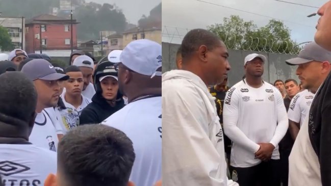 Hinchas de Santos interrumpieron la práctica y pidieron explicaciones al equipo