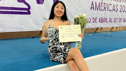   La ajedrecista Javiera Gómez salió tercera en el XVI Campeonato Continental Femenino 