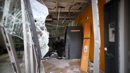   Los daños causados por fallido intento de robo de cajero automático en San Joaquín 