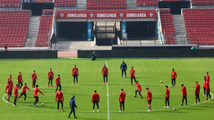   La Roja realizó en el Nacional su última práctica de cara al duelo con Argentina 