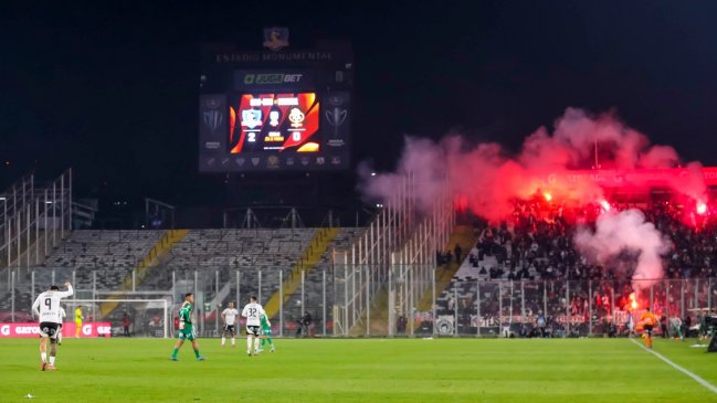 Colo Colo fue informado por el lanzamiento de bengalas