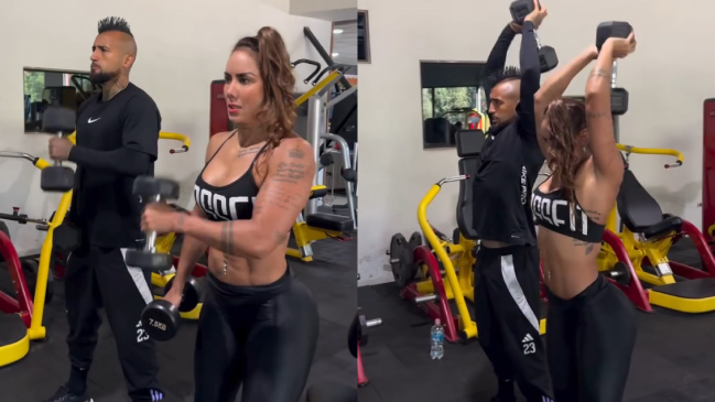 [VIDEO] Arturo Vidal no para: El entrenamiento con Sonia Isaza en vacaciones de invierno