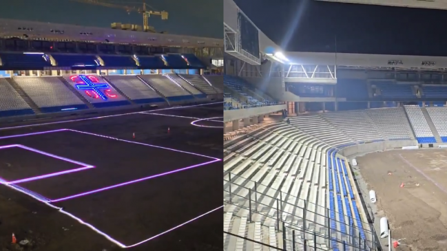 Universidad Católica estrenó la moderna iluminación del Claro Arena