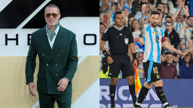 Brad Pitt elogió a Messi: Es increíble, lo adoro, es como un alien