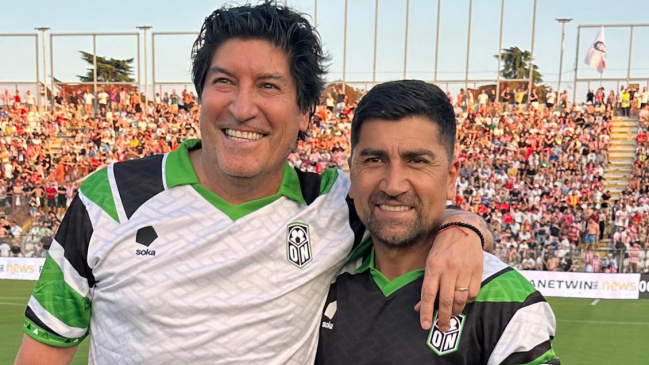 Iván Zamorano y David Pizarro compartieron en partido de 