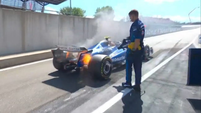 Hasta se incendió: Falla en el auto de Sainz retrasó la salida en el GP de Austria