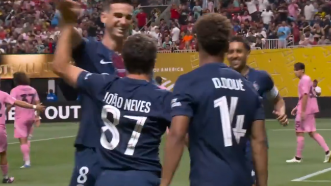 [VIDEO] PSG golpeó temprano a Inter Miami con gol de Joao Neves