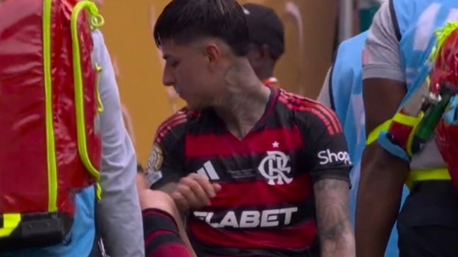 Erick Pulgar salió lesionado del duelo entre Flamengo y Bayern Munich