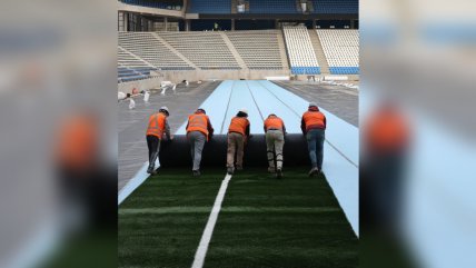   Cruzados comenzó el proceso de instalación del césped en el nuevo Claro Arena 