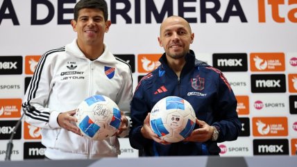   Díaz y Pavez presentaron en la conferencia de capitanes la pelota del Superclásico 197 