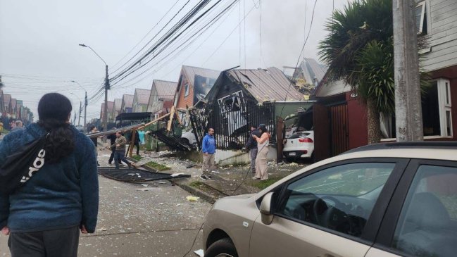 Explosión en Temuco deja una adulta mayor fallecida y varias casas dañadas