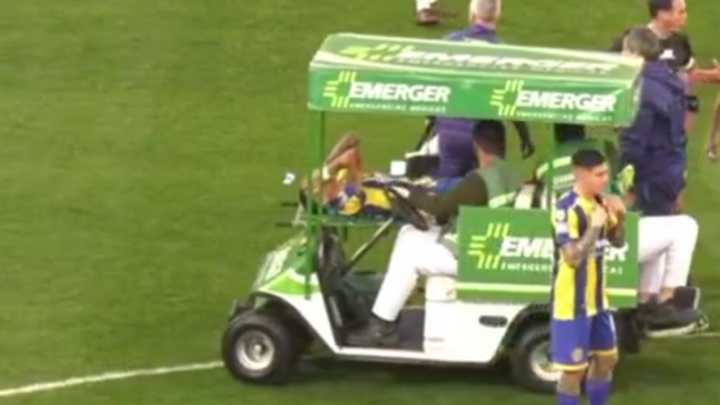 Angel Di María salió lesionado entre lágrimas en su debut con Rosario Central ante Godoy Cruz