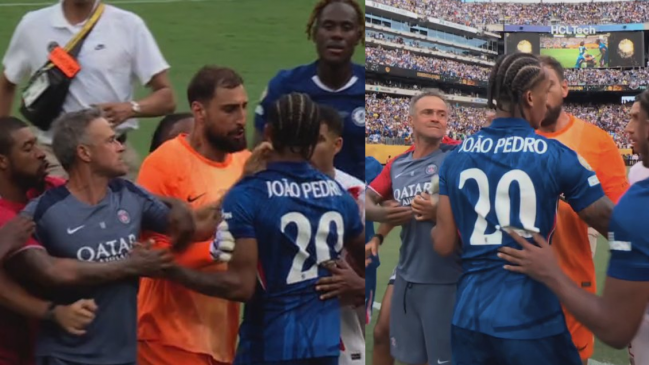 [VIDEO] La agresión de Luis Enrique a Joao Pedro tras el triunfo de Chelsea en el Mundial de Clubes