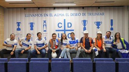   Comunicadores y artistas hinchas de la UC recorrieron el nuevo Claro Arena 