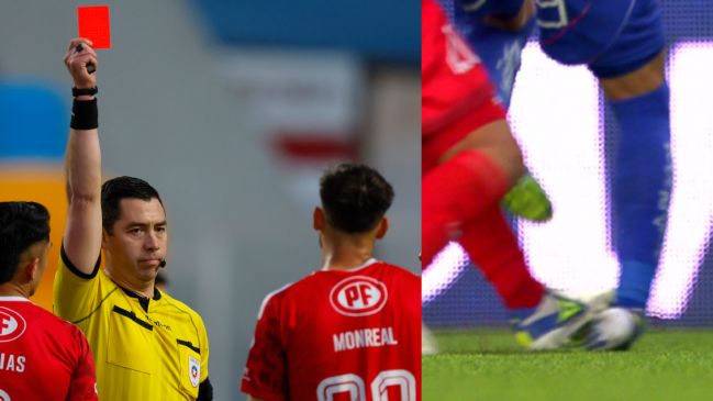 [VIDEO] La Calera sufrió la expulsión de Monreal ante la U tras dura falta revisada en el VAR