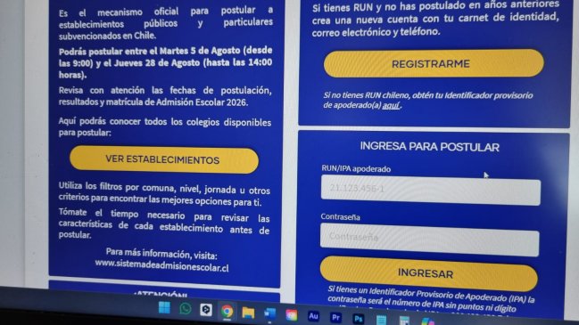 Reportan problemas en sitio del SAE en primer día para postular a colegios