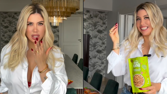 Wanda Nara se burló de Mauro Icardi con picante publicidad de maní