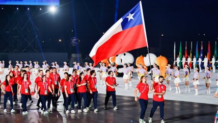   El Team Chile desfiló en la apertura de los Juegos Mundiales de Chengdú 