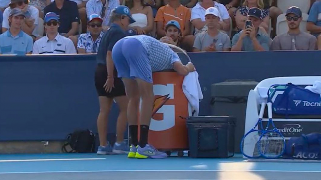 Daniil Medvedev sufrió con el calor durante su eliminación en el Masters de Cincinnati