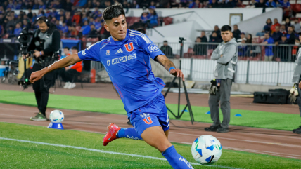  La formación de la U para recibir a Audax Italiano en el Estadio Nacional 