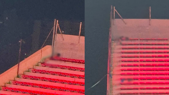 [VIDEO] Hinchas de la U quedaron tendidos en las gradas del estadio de Independiente