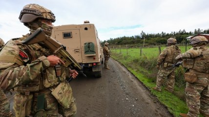  Defensa intensificará patrullajes de las Fuerzas Armadas en la macrozona sur 