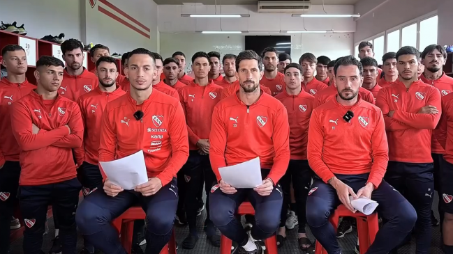 Plantel de Independiente apuntó a la U y Conmebol: 