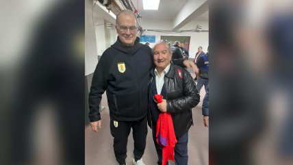   El reencuentro de Ernesto Díaz Correa con Marcelo Bielsa tras el empate de Chile y Uruguay 
