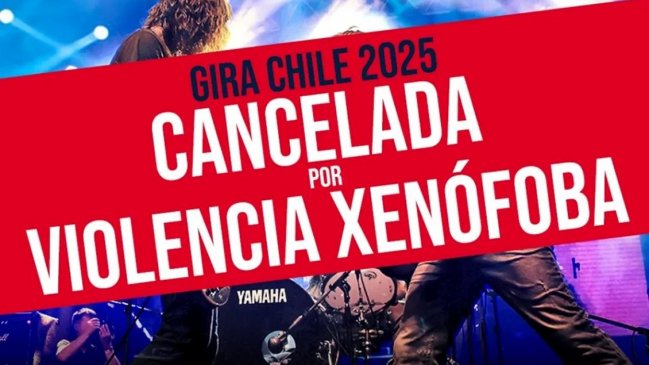 Banda argentina canceló shows en Chile por 