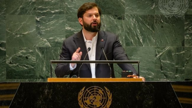 Presidente Boric tendrá su última intervención ante las Naciones Unidas