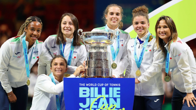 Italia tumbó Estados Unidos y conquistó su sexto título en la Copa “Billie Jean King”