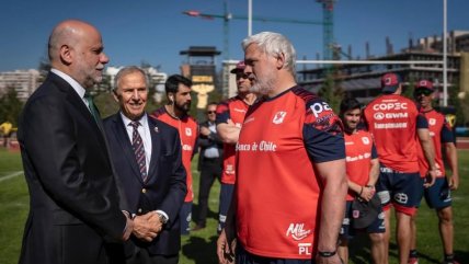   Vicepresidente Elizalde visitó a Los Cóndores en la previa de crucial duelo ante Samoa 