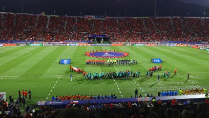   El Estadio Nacional vibró con el himno de Chile antes del debut en el Mundial Sub 20 