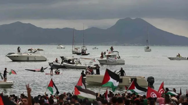 La Flotilla Sumud asegura que 30 de sus barcos están a 85 kilómetros de Gaza