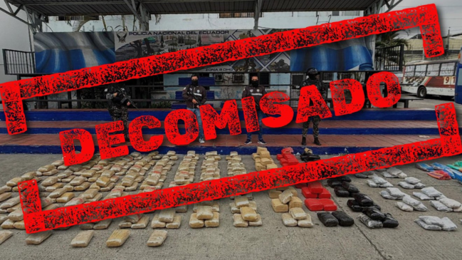 Ecuador: Decomisan 378 kilos de marihuana que iba a ser enviada a Chile