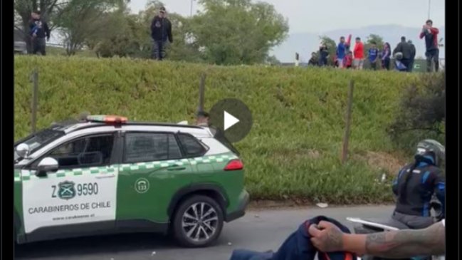 Carabinero disparó arma tras acusar intento de agresión de hinchas de la U
