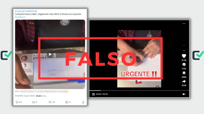 Falso: Servel no entrega lápices borrables para votar, son de tinta permanente