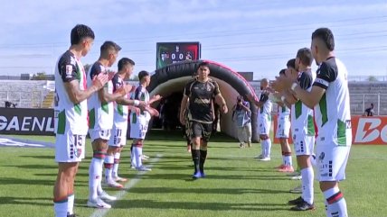   [VIDEO] Palestino recibió con pasillo de honor al campeón Coquimbo Unido en La Cisterna 