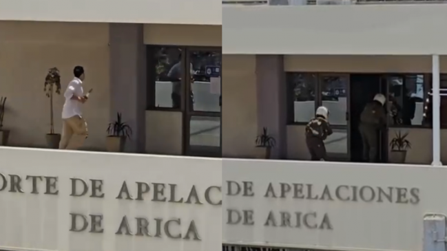 En plena Corte de Arica: Carabineros abatió a funcionario que apuñaló a administrador