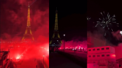Arrestaron a 40 barristas de PSG por fuegos artificiales cerca de la Torre Eiffel