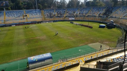   Así está la cancha del Estadio Sausalito a tres días de la Supercopa 