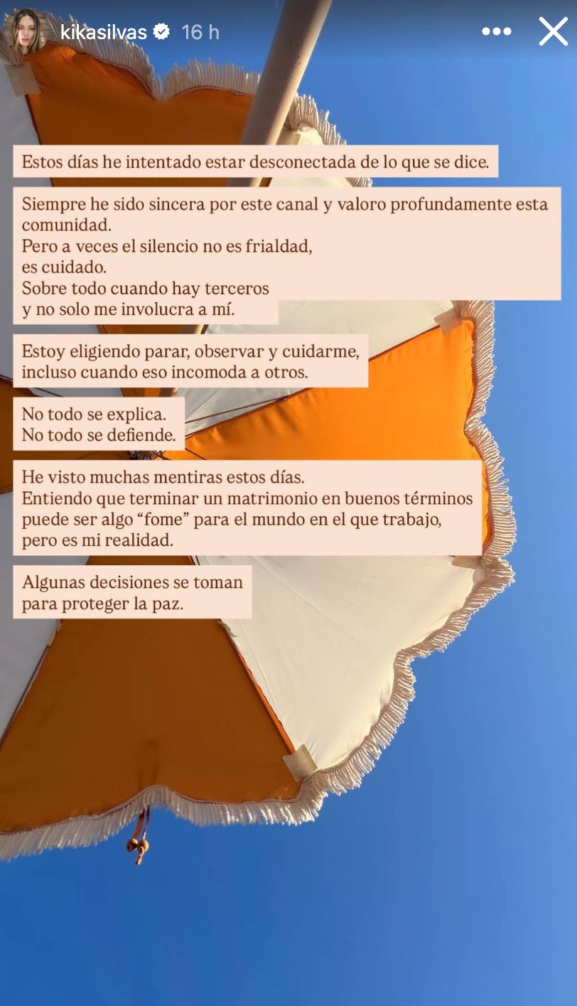Kika Silva compartió descargo tras separación con Gonzalo Valenzuela