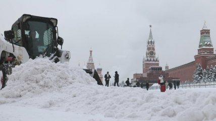 La capa de nieve en Moscú alcanza los 62 centímetros