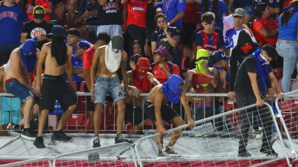   Universidad de Chile identificó a siete sujetos que participaron en los incidentes en el Estadio Nacional 