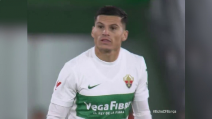 Lucas Cepeda debutó en Elche en el partido ante Barcelona en La Liga