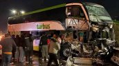 Fatal choque entre bus y camión en la Ruta 5 Sur dejó dos fallecidos y decenas de heridos