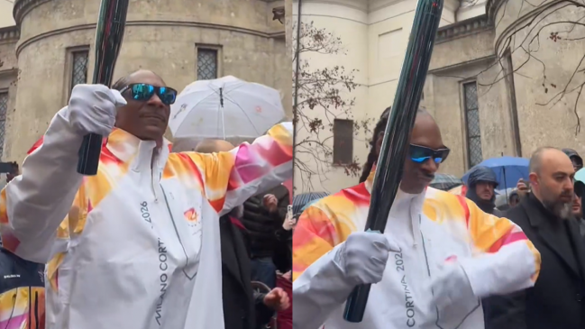 [VIDEO] Snoop Dogg portó la antorcha olímpica en la previa de lo Juegos de Invierno en Milán