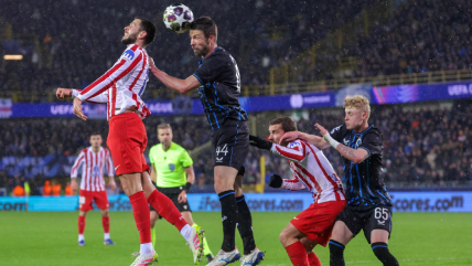   Atlético de Madrid sufrió un frenético empate ante Brujas en los play-offs de la Champions 