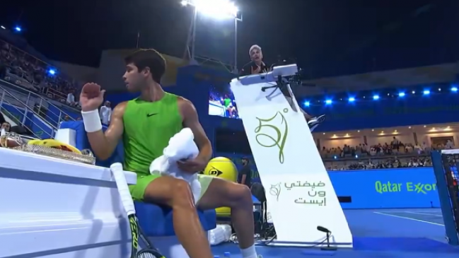 [VIDEO] "La regla de la ATP es una mierda": El explosivo reclamo de Carlos Alcaraz en Doha