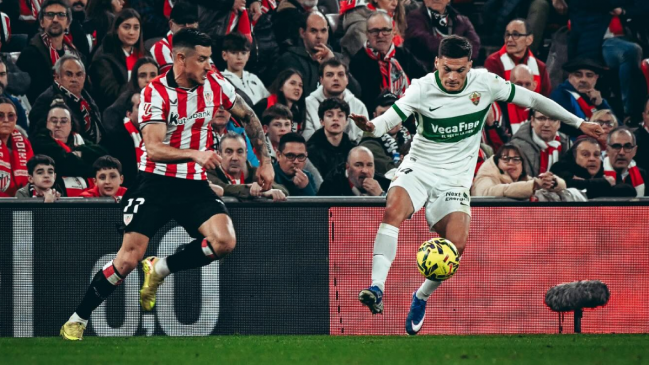 Lucas Cepeda jugó su primer partido completo con Elche en caída ante Athletic de Bilbao en La Liga